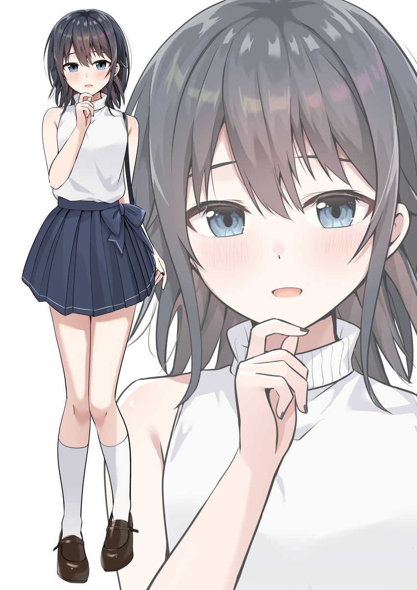原创 1名女孩 包 裸臂 露肩 黑发