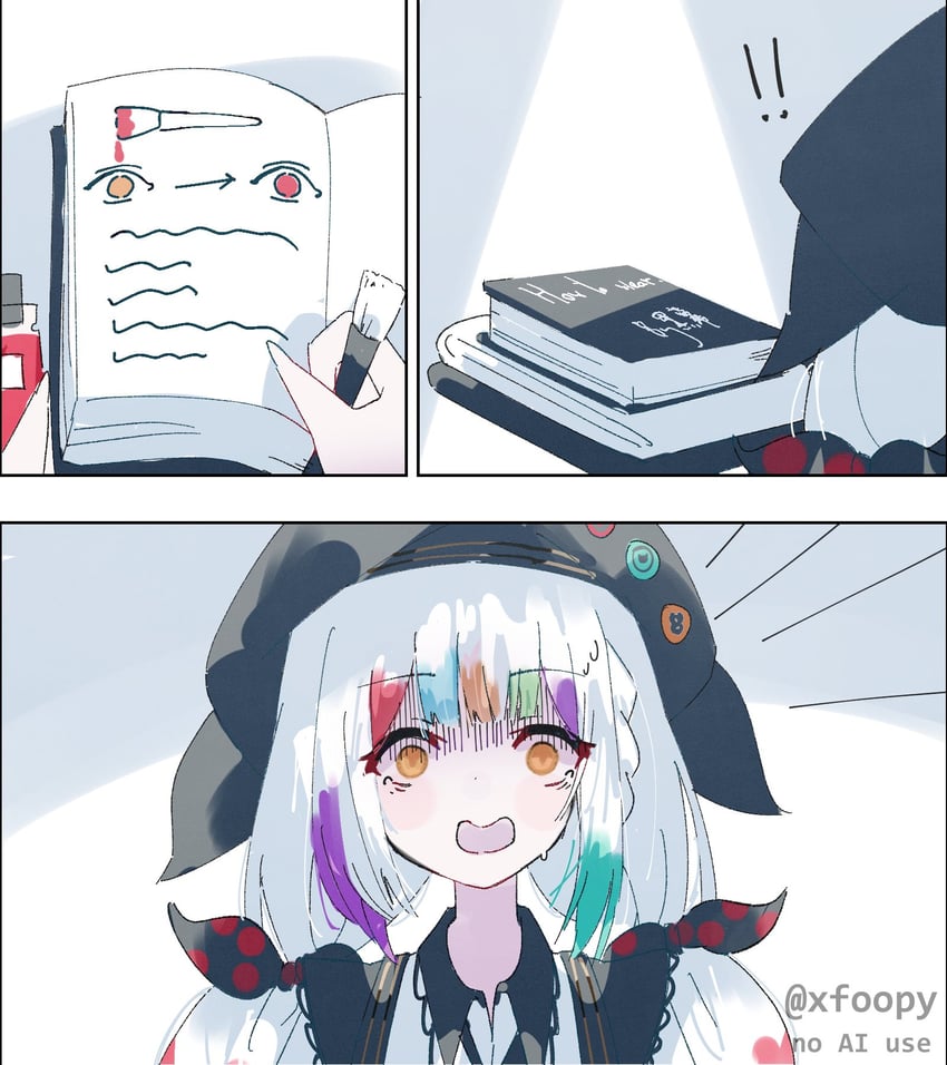 魔法少女的小镇审判、城崎露亚 三格漫画 作者名 贝雷帽 黑帽子 书