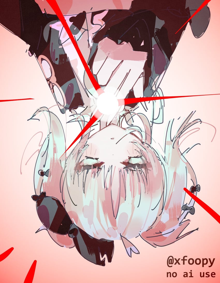 魔法少女的淫臭村、木崎美美 水色瞳 水色发 作者名 黑色和服 蝴蝶结
