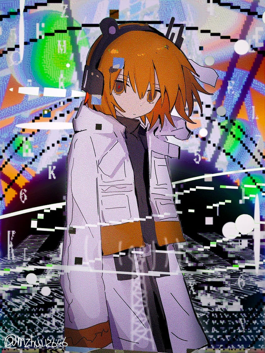 AI语音、UTAU、足立怜 1名女孩 黑衬衫 闭嘴 点状鼻 无表情