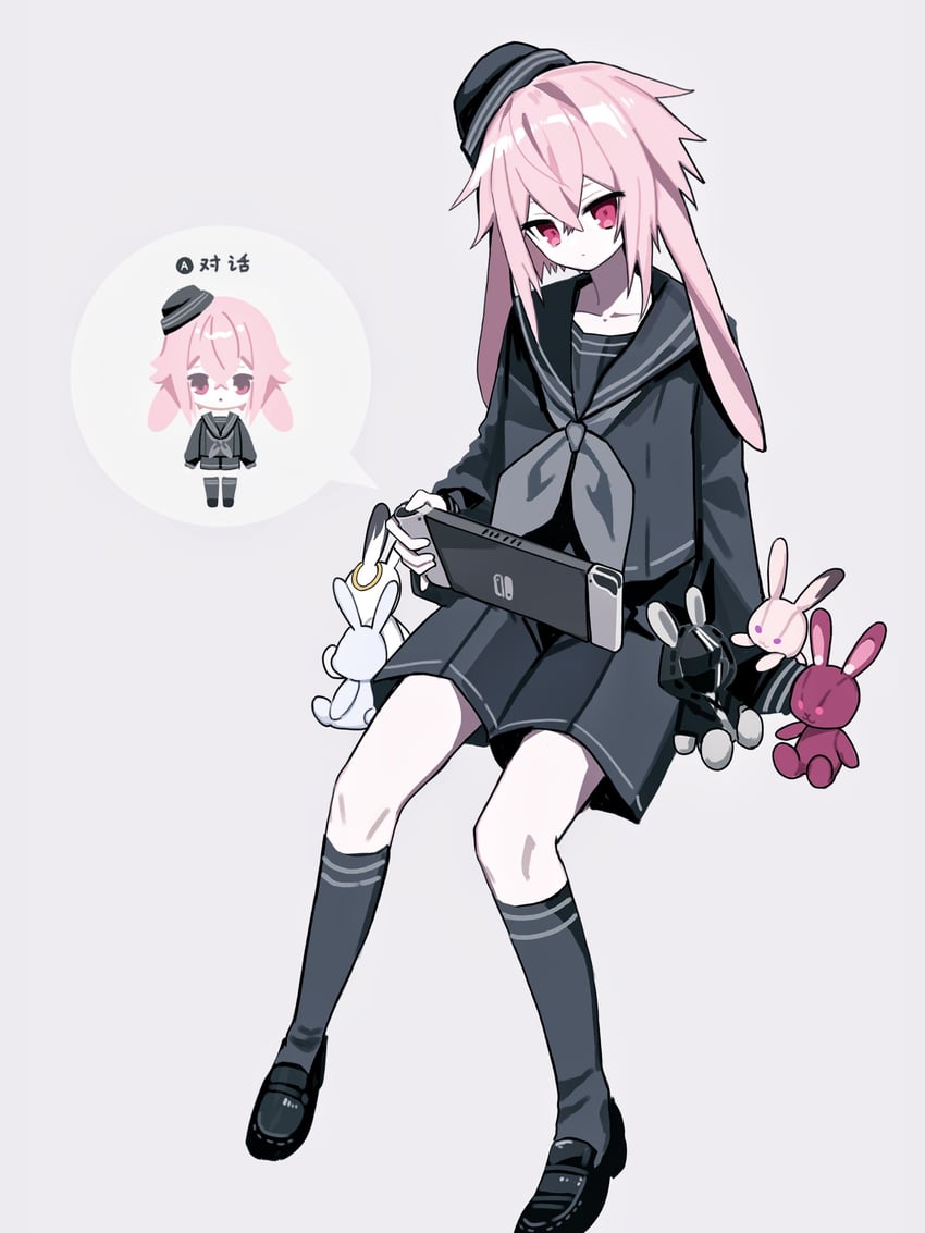 明日方舟、安德切尔(明日方舟)、安赛尔 (明日方舟) 1名男孩 替换服装 兽耳 动物化 黑帽子