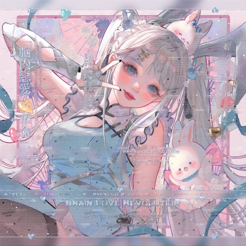 原创 1名女孩 digital painting 耳环 发光 发饰