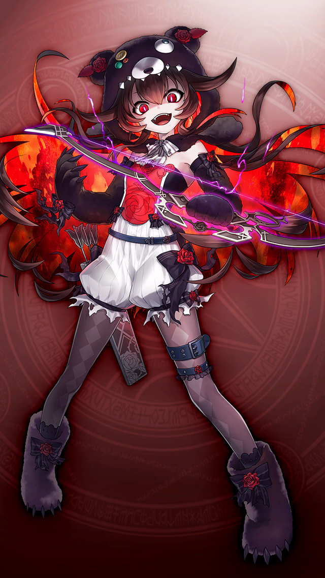格林笔记、shadow red rose (grimms notes) 1名女孩 动物手 动物兜帽 腰带 灯笼裤
