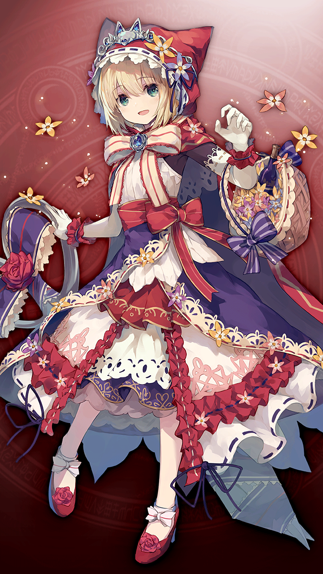 格林笔记、小红帽（格林笔记）、red riding hood (princess) (grimms notes) 1名女孩 篮子 金发 紧身连体衣 棕色连体衣