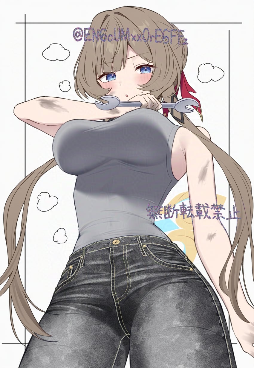 原神、木偶 (原神) 1名女孩 替换服装 手臂放在侧边 裸臂 露肩