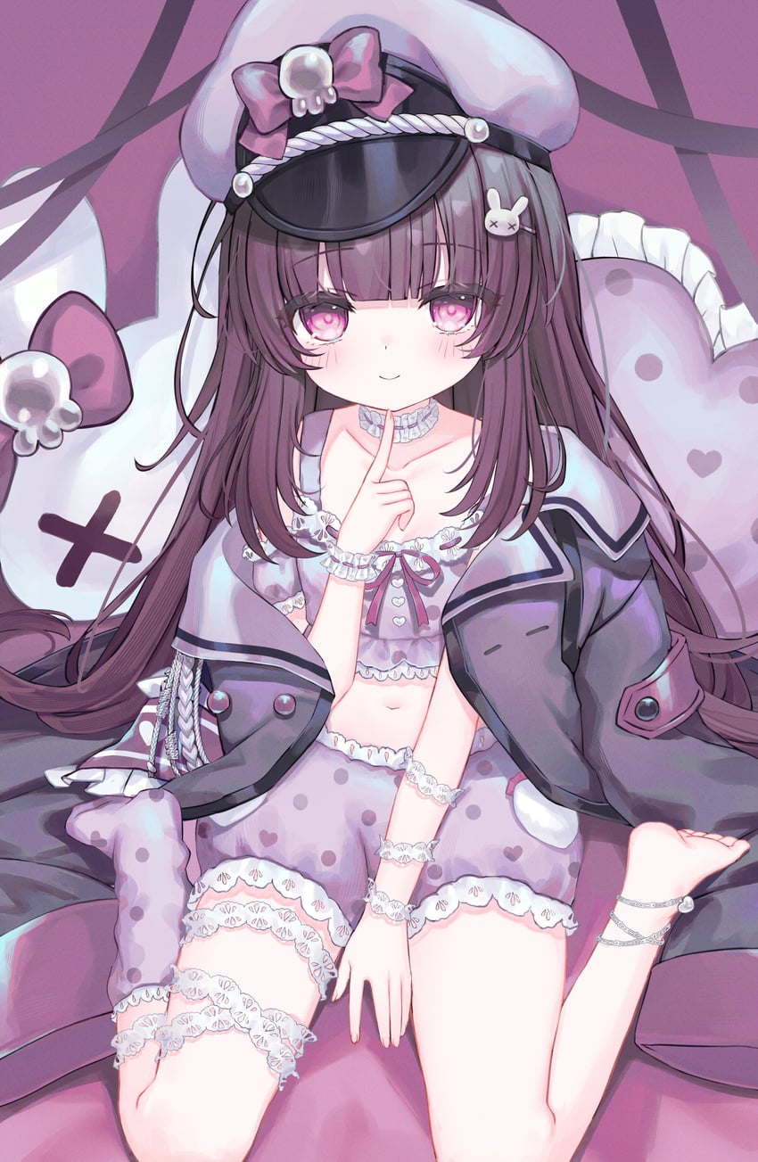 个人势虚拟主播、fallenshadow 1名女孩 脚链 床 腿间 脸红