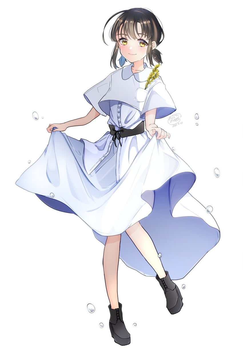原创 1名女孩 呆毛 作者名 腰带 黑色皮带