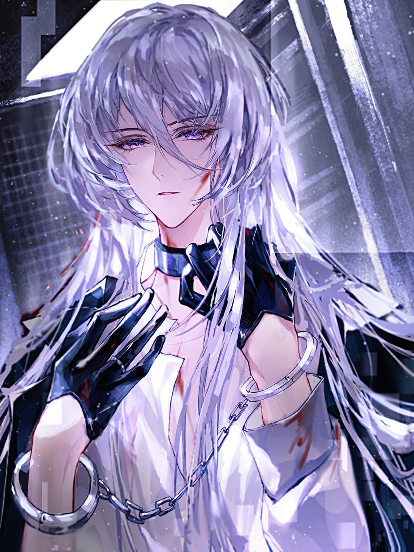 时空中的绘旅人、凯尔·安塞尔姆、cael anselm (guiltless trespass) 1名男孩 黑色手套 黑色夹克 血 衣服上的血迹