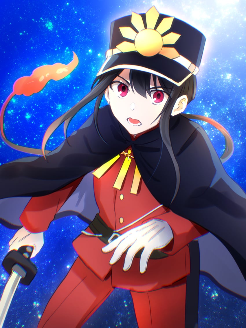 Fate/Grand Order、Fate系列、织田信胜 (Fate) 1名男孩 腰带 黑色皮带 黑色披肩 黑发