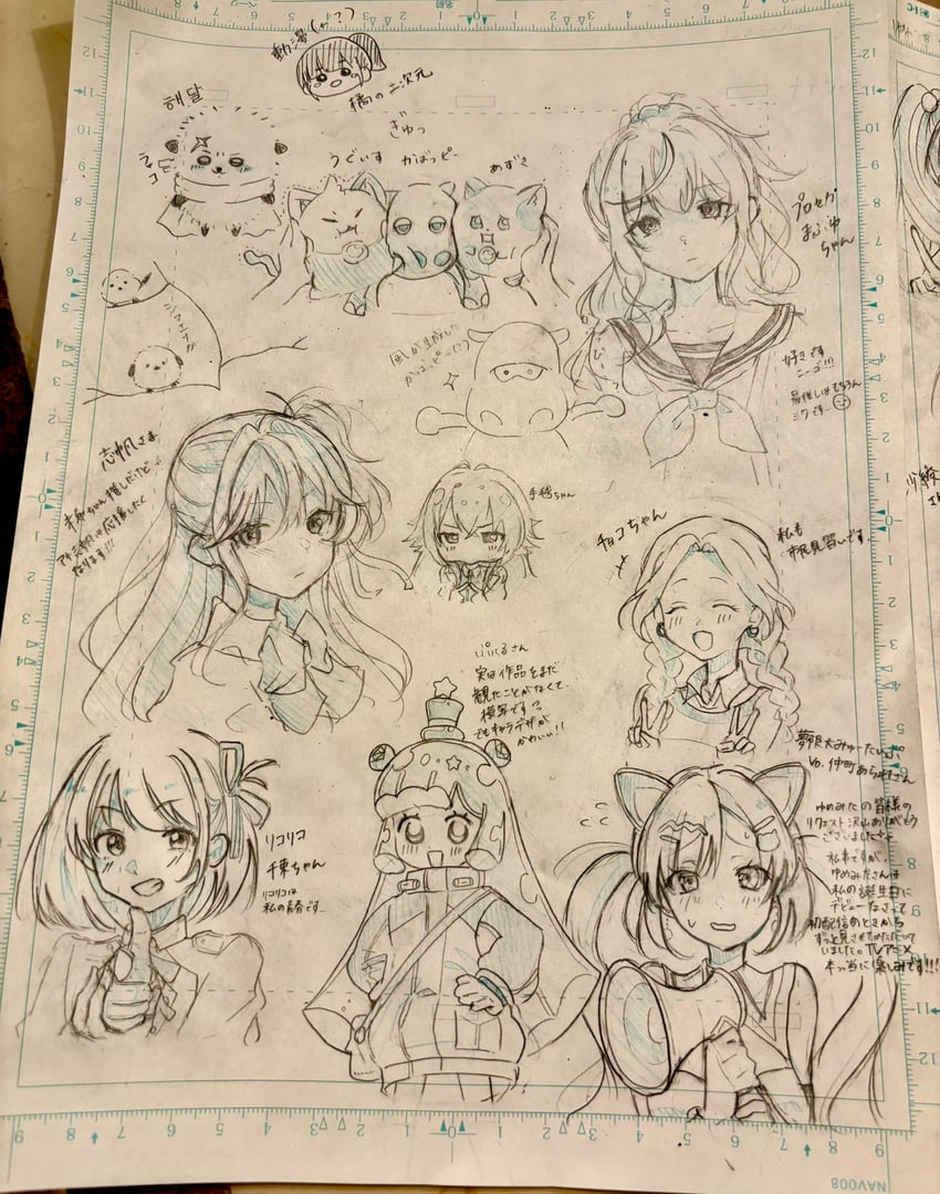 BanG Dream!、Bang Dream! 梦幻Mewtype、学园偶像大师 6个以上女孩 脸红 辫子 交叉刘海 耳环
