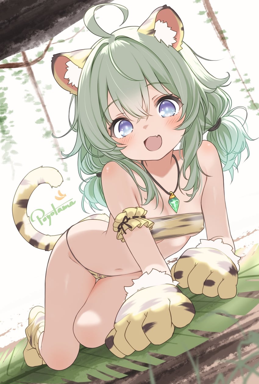 原创 1名女孩 :D 呆毛 兽耳 动物手
