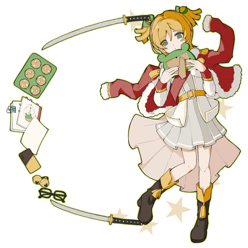 少女☆歌剧 Revue Starlight、大场奈奈 1名女孩 动物花纹 动物贴纸 徽章 铃铛