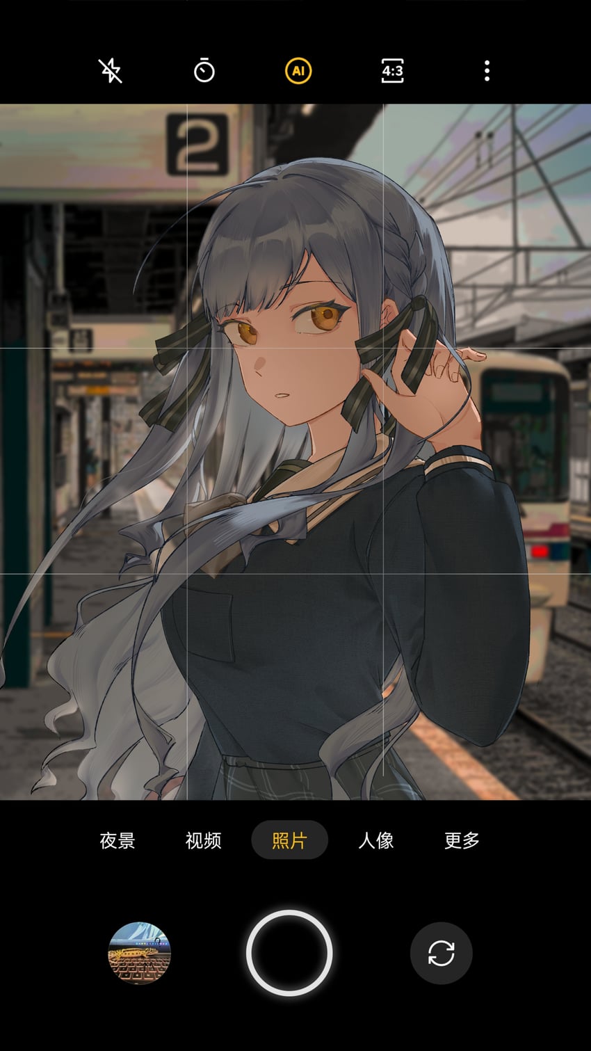 BanG Dream!、Bang Dream! It's MyGO!!!!!、丰川祥子 1名女孩 蓝发 蓝色水手服 乳房 手机照片