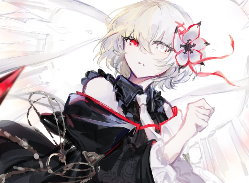 韵律源点 Arcaea、薇塔(Arcaea)、vita (wanderer) (arcaea) 1名女孩 露肩 黑色连衣裙 黑色夹克 金发