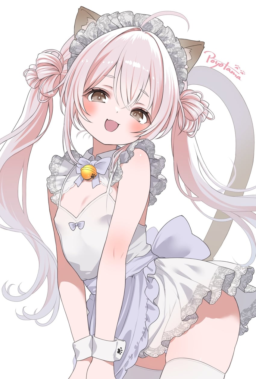 原创 1名女孩 :D 围裙 后背蝴蝶结 铃铛