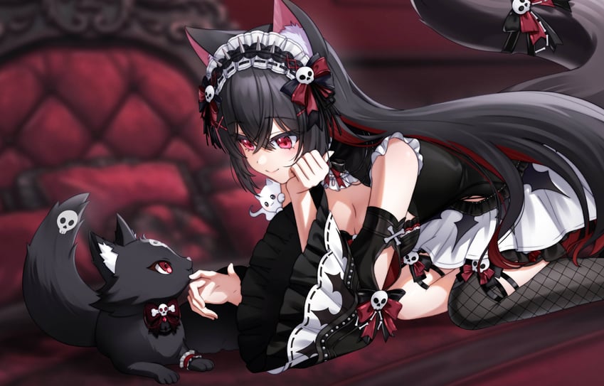 个人势虚拟主播、suki (vtuber) 1名女孩 动物 兽耳毛 兽耳 黑发