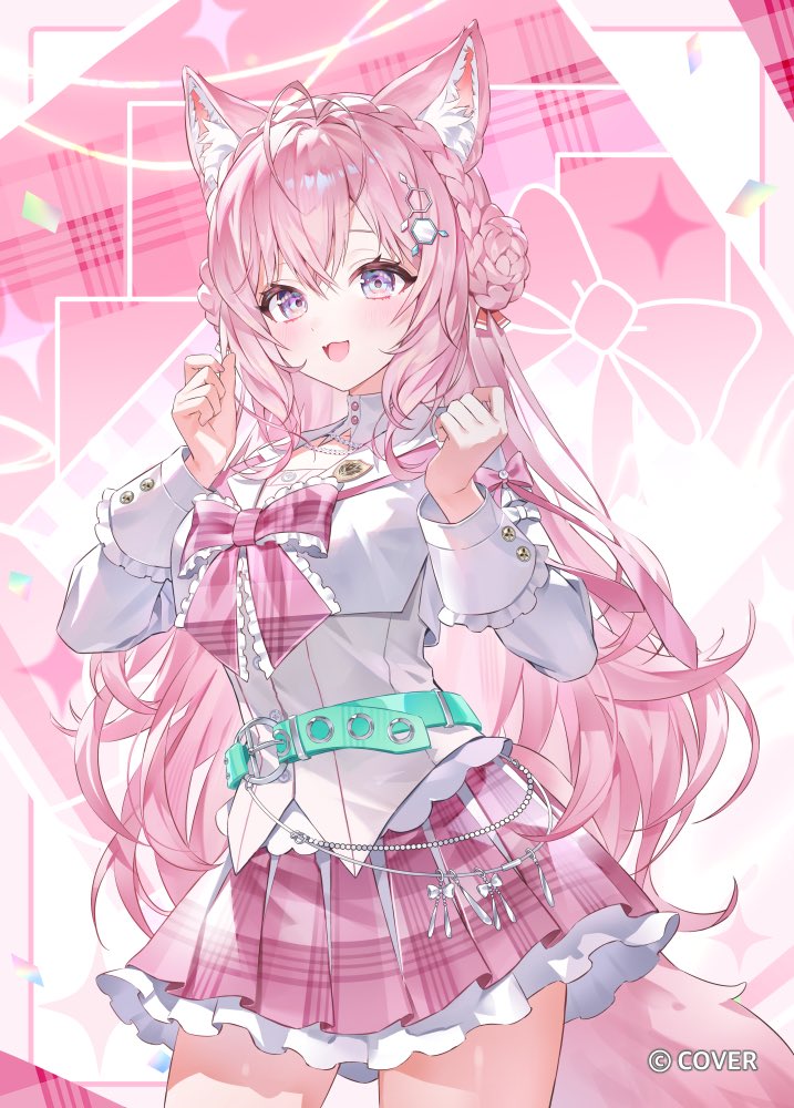 Hololive、博衣小夜里 1名女孩 :D 兽耳 呆毛 水色腰带