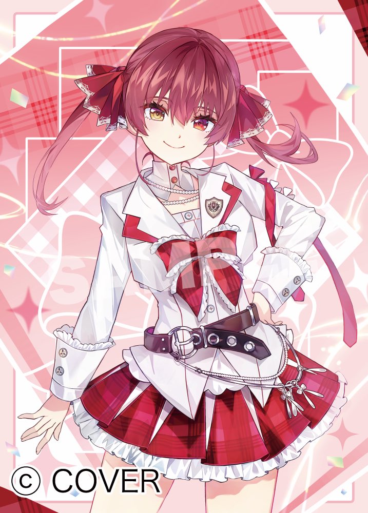 Hololive、宝钟玛琳 1名女孩 腰带 黑色皮带 蝴蝶结 胸前蝴蝶结