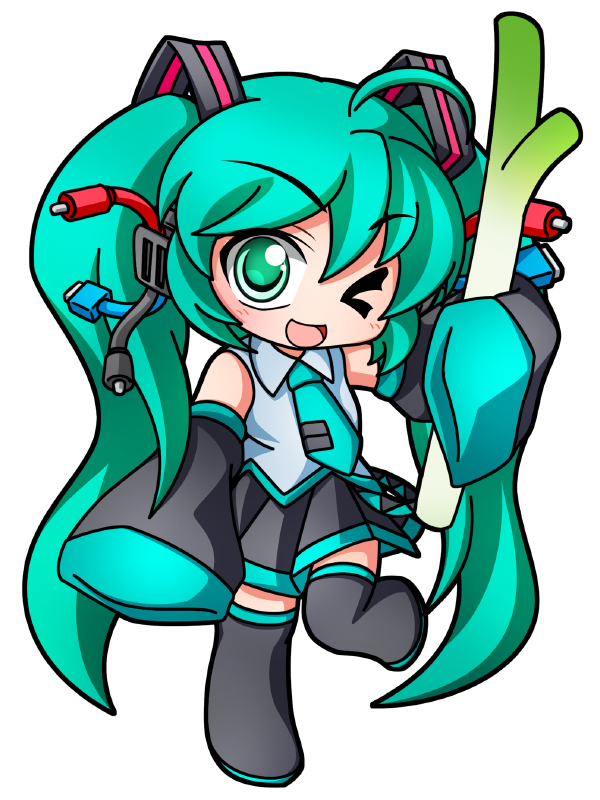 VOCALOID、初音未来 1名女孩 :D 微笑 >_o (表情) 露肩