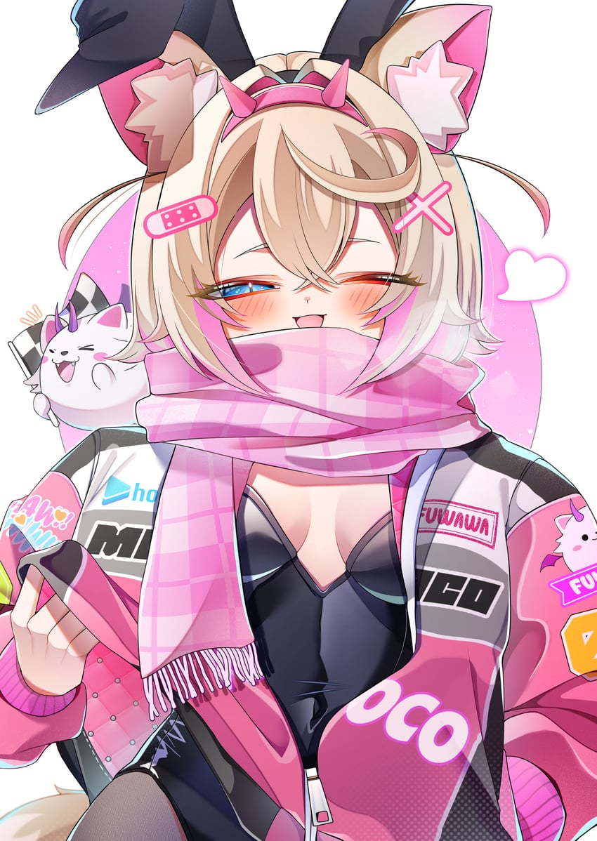 Hololive、Hololive英语、芙华瓦·阿比斯嘉德 1名女孩 兽耳毛 兽耳 创可贴 创可贴发饰