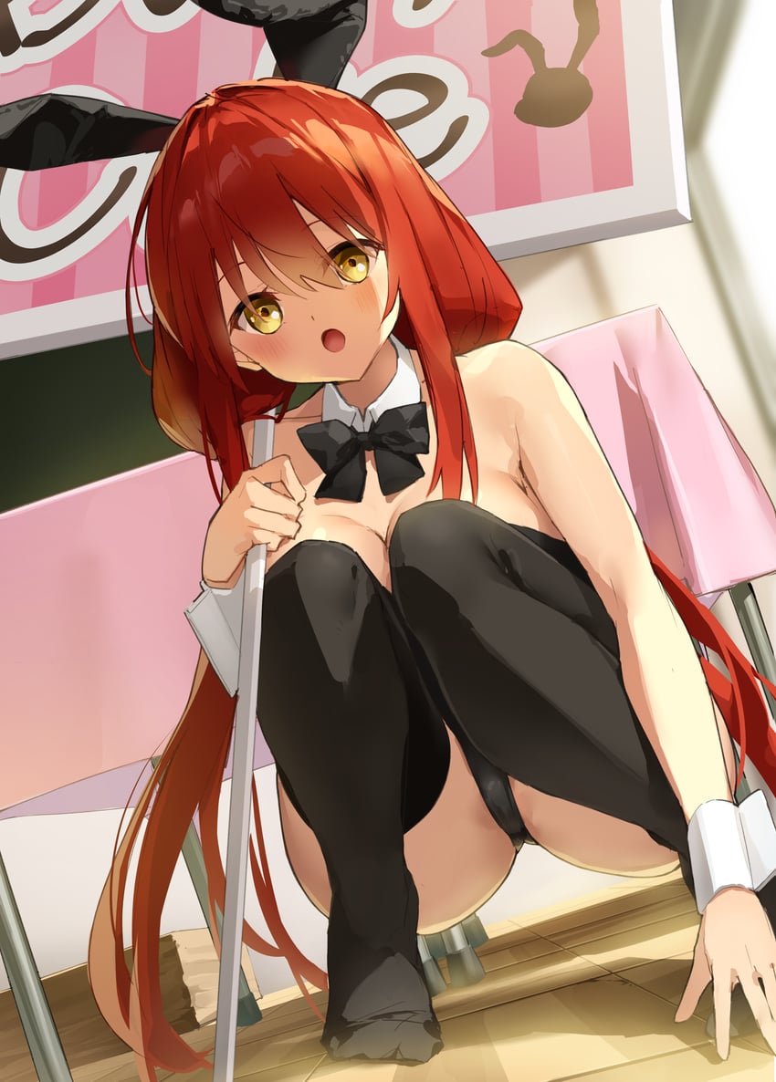 原创 1名女孩 兽耳发箍 兽耳 露肩 黑色蝴蝶结