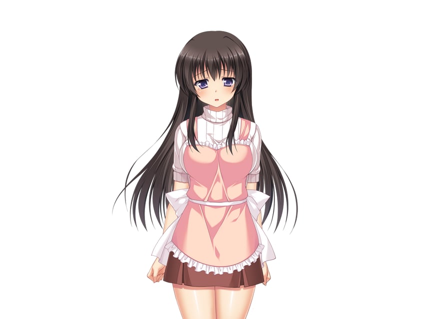 梦见颊！、mikami juri 1名女孩 围裙 黑发 脸红 乳房