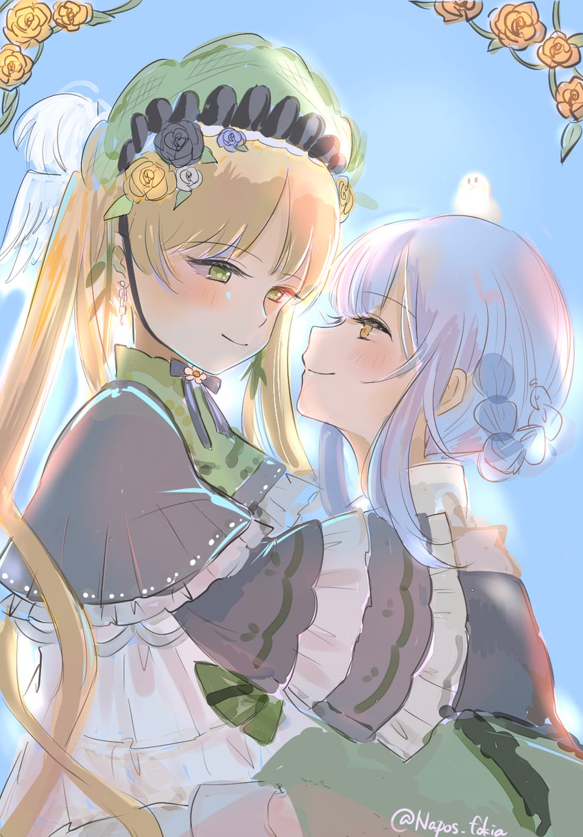 魔法少女的小镇审判、立花雪莉、外能范奈 作者名 黑色蝴蝶结 黑色小披肩 黑花 黑玫瑰