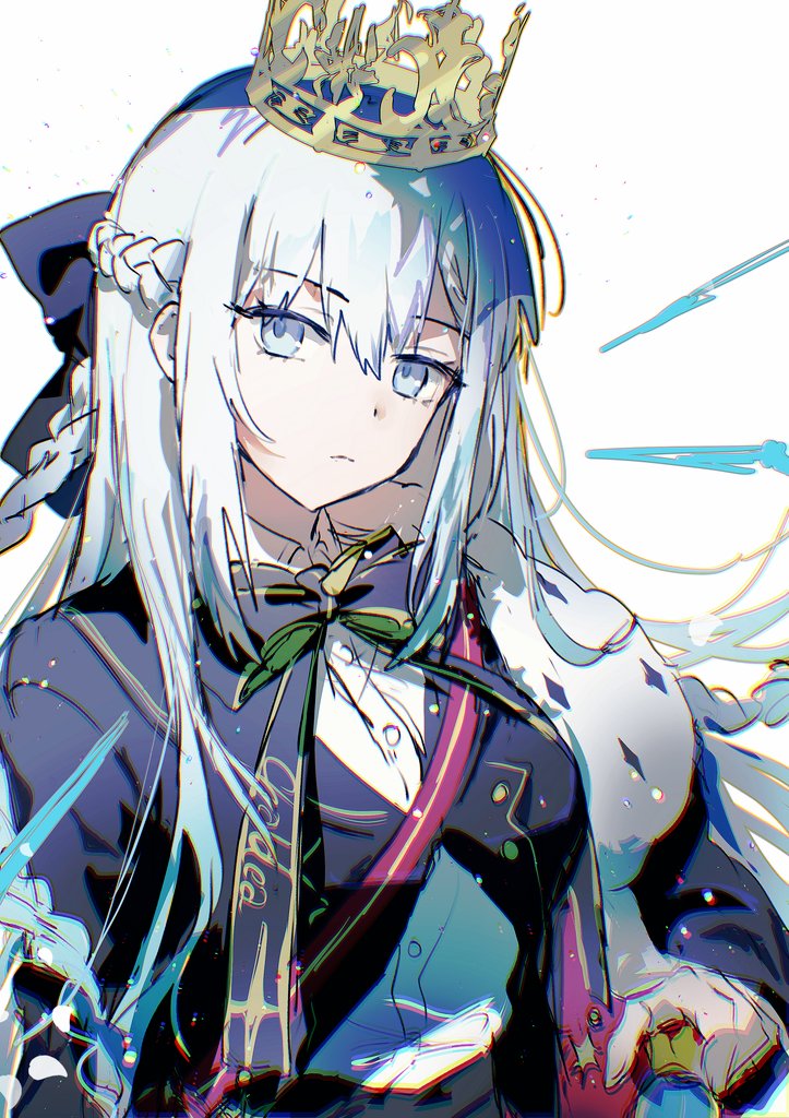 Fate/Grand Order、Fate系列、摩根勒菲 (Fate) 1名女孩 黑色蝴蝶结 黑色长袍 蓝眼 蝴蝶结