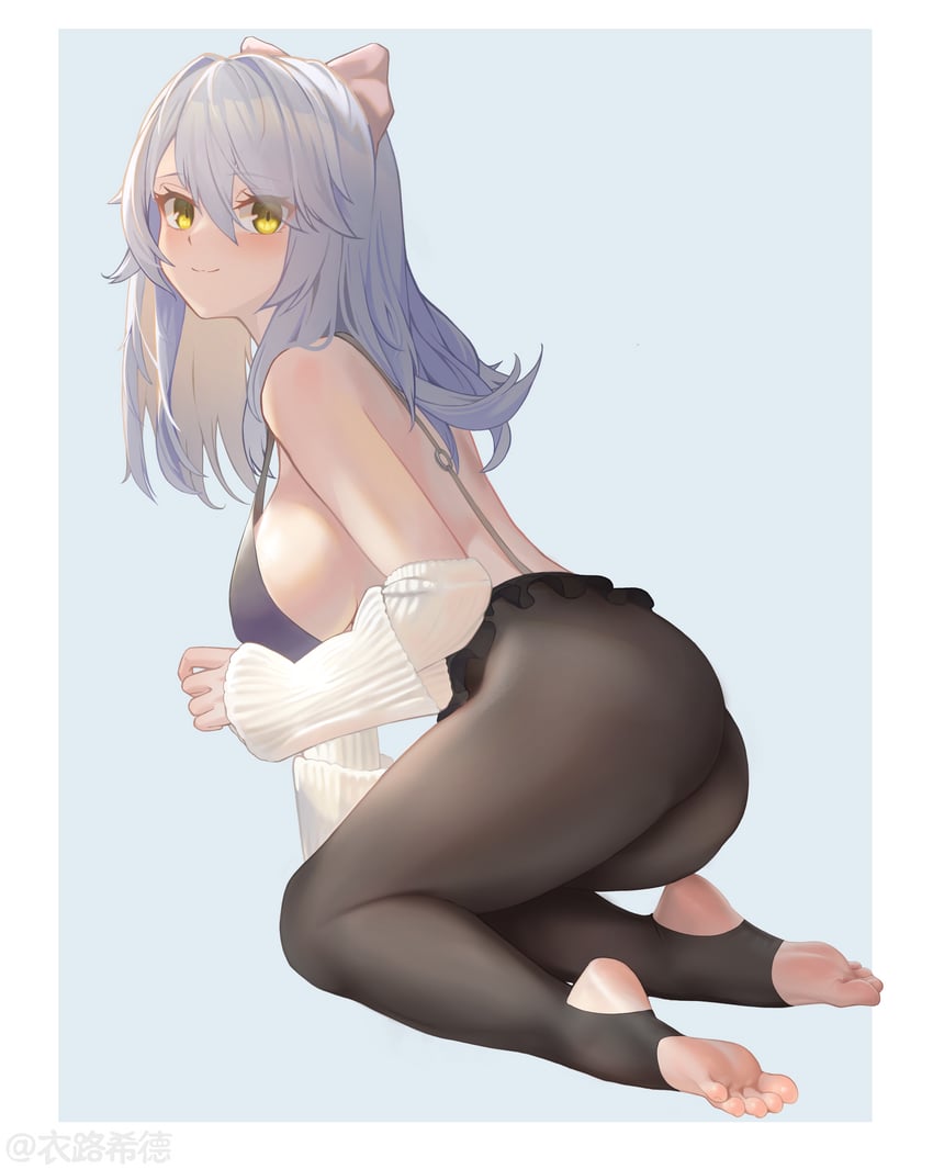 尘白禁区 1名女孩 屁股 赤脚 脸红 乳房