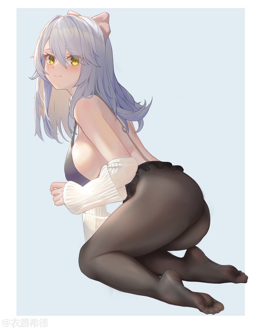 尘白禁区 1名女孩 屁股 赤脚 脸红 乳房