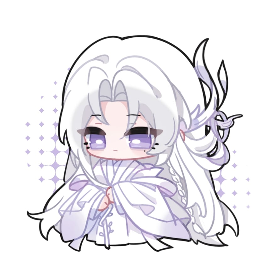 Code: Kite、linghu mao (code: kite) 1名男孩 呆滞脸 辫子 手杖 Q版