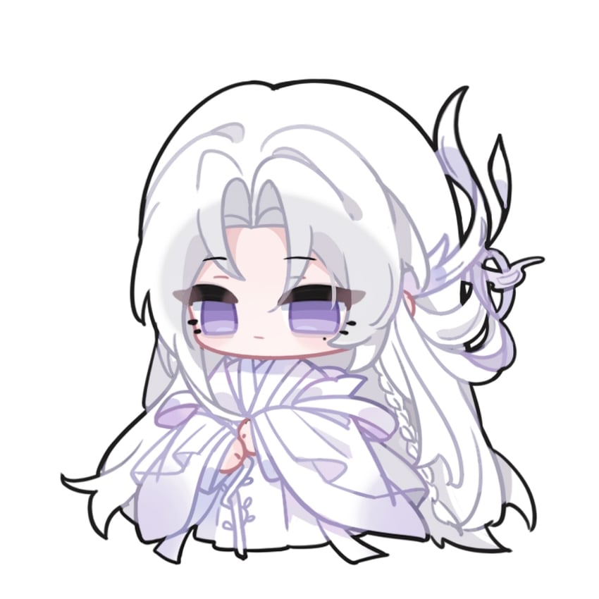 Code: Kite、linghu mao (code: kite) 1名男孩 呆滞脸 辫子 手杖 Q版
