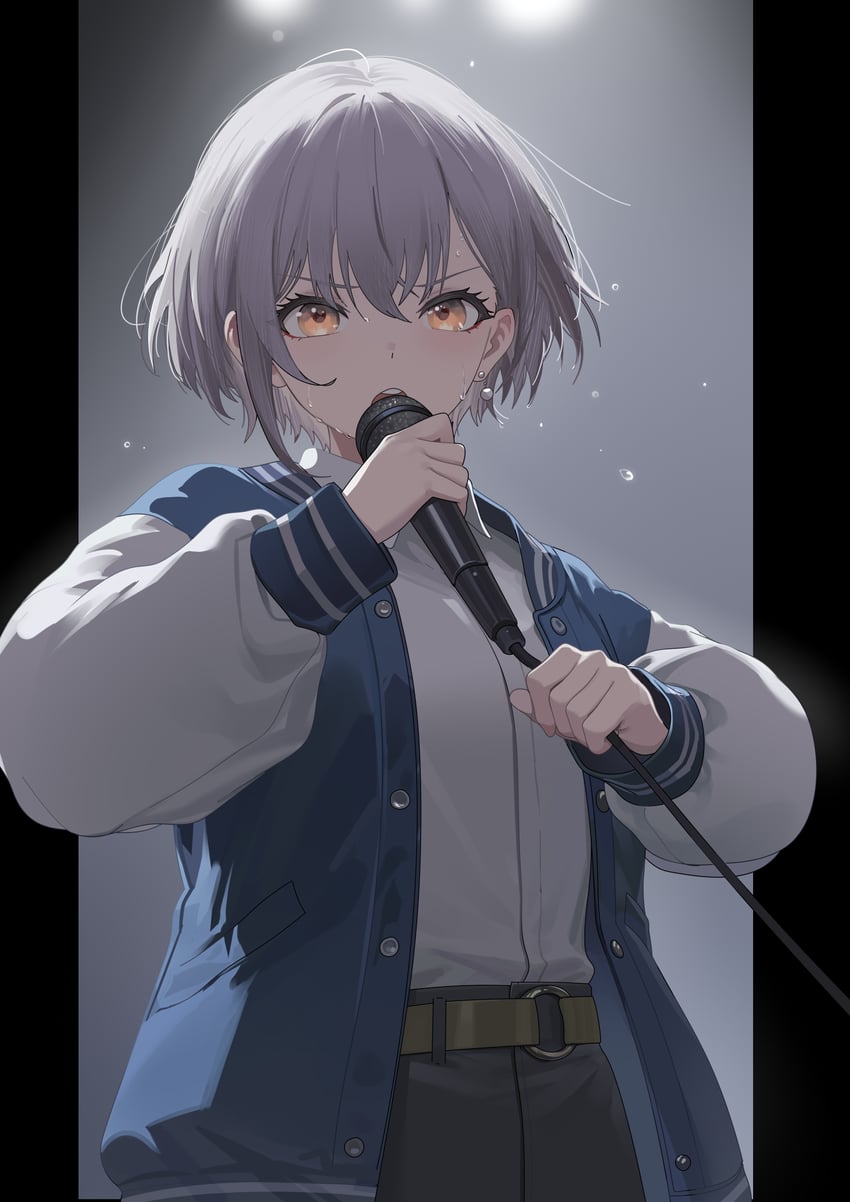 BanG Dream!、Bang Dream! It's MyGO!!!!!、高松灯 1名女孩 惊讶 腰带 灰发 手持