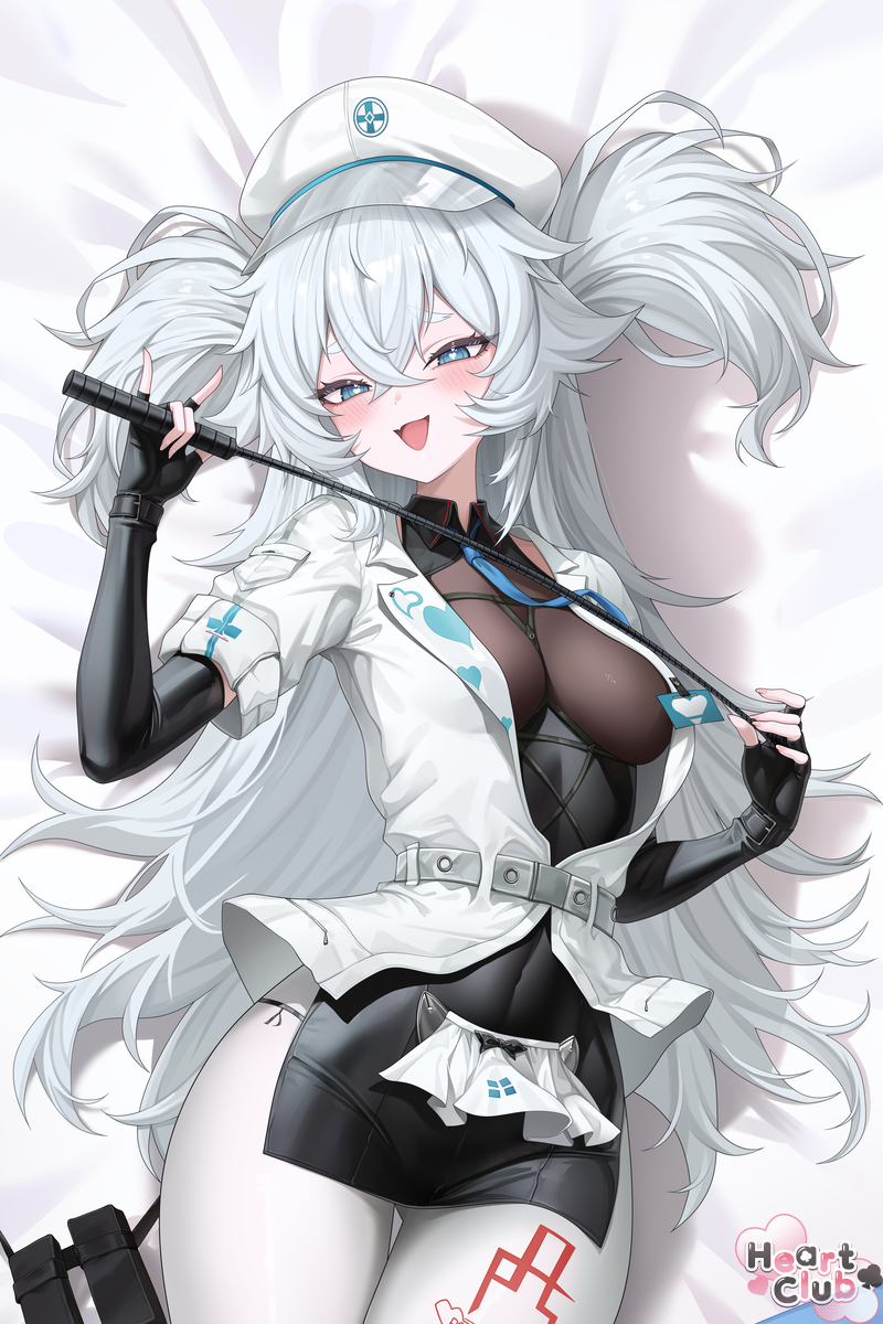 少女前线、少女前线2：追放、PA-15 (少女前线) 1名女孩 黑色手套 蓝眼 蓝发 脸红