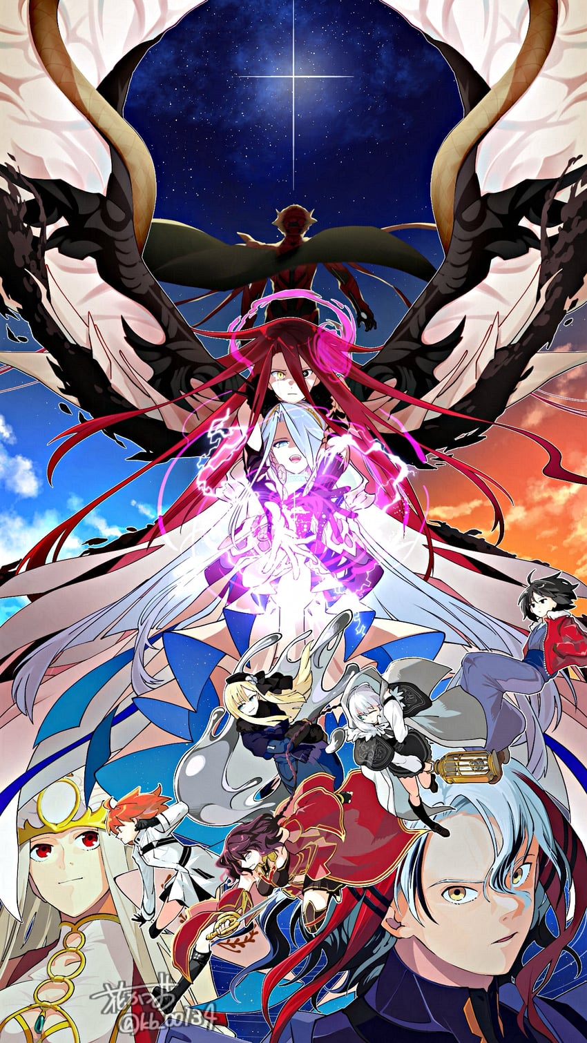 Fate/Grand Order、Fate系列、埃尔梅罗二世事件簿 2个男孩 6个以上女孩 呆毛 水色瞳 臂环