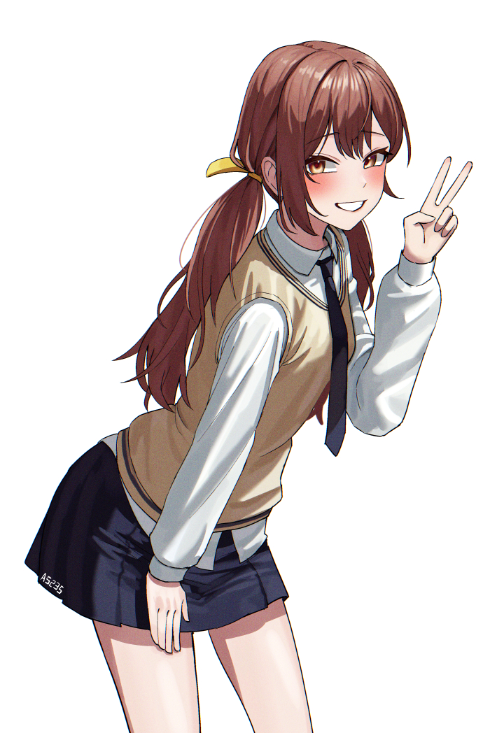 WAKTAverse、维克多利 (WAKTAVERSE) 1名女孩 作者名 黑色领带 黑色裙子 蓝裙子