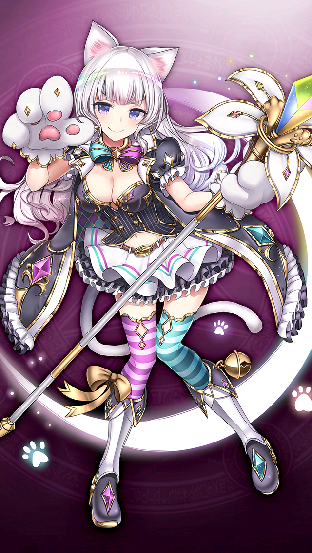 格林笔记、cheshire dinah (grimms notes) 1名女孩 兽耳 动物手 乳房 猫耳