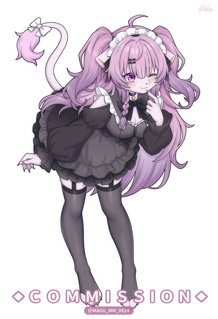 原创 1名女孩 ;) 兽耳 弯腰 黑色项圈