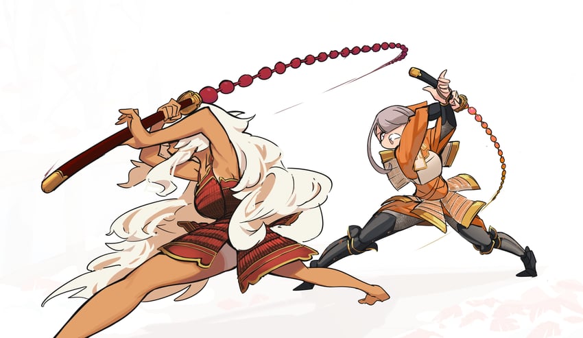 原创、武士 (Centurii-chan) 2名女孩 肛珠 铠甲 腋下 裸臂