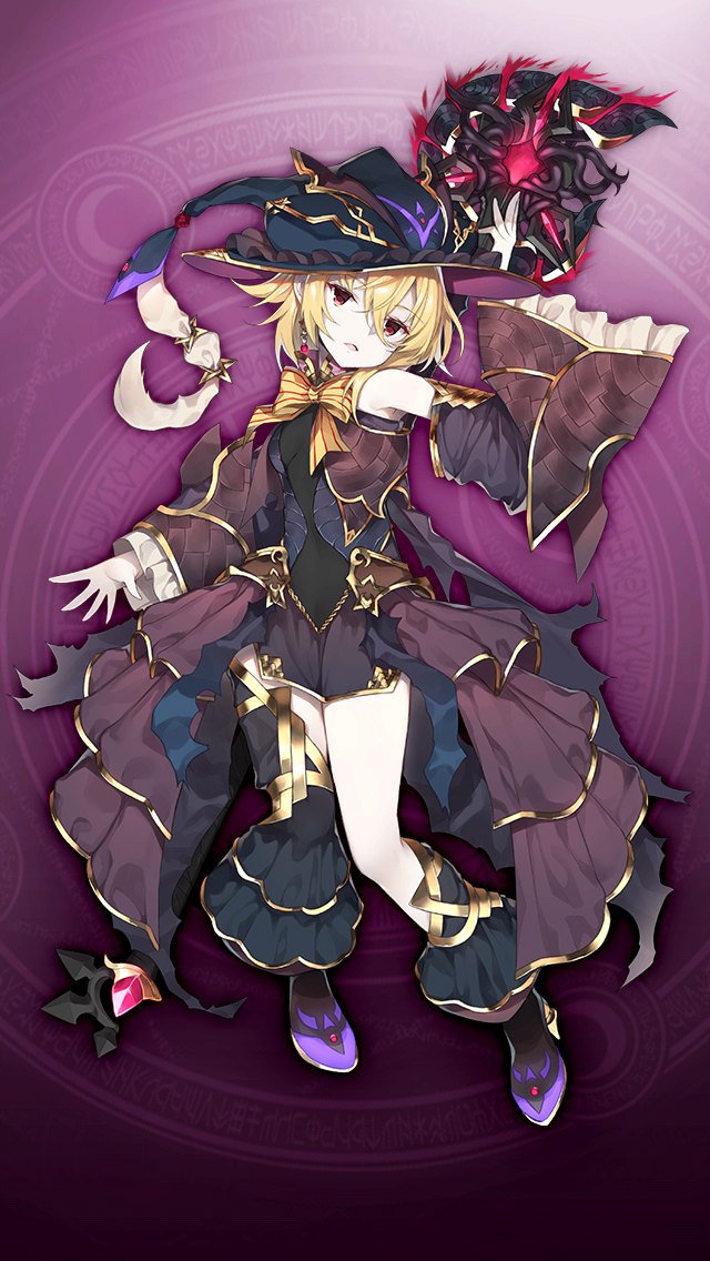 格林笔记、shadow sherry (grimms notes) 1名女孩 举手 露肩 黑帽子 金发