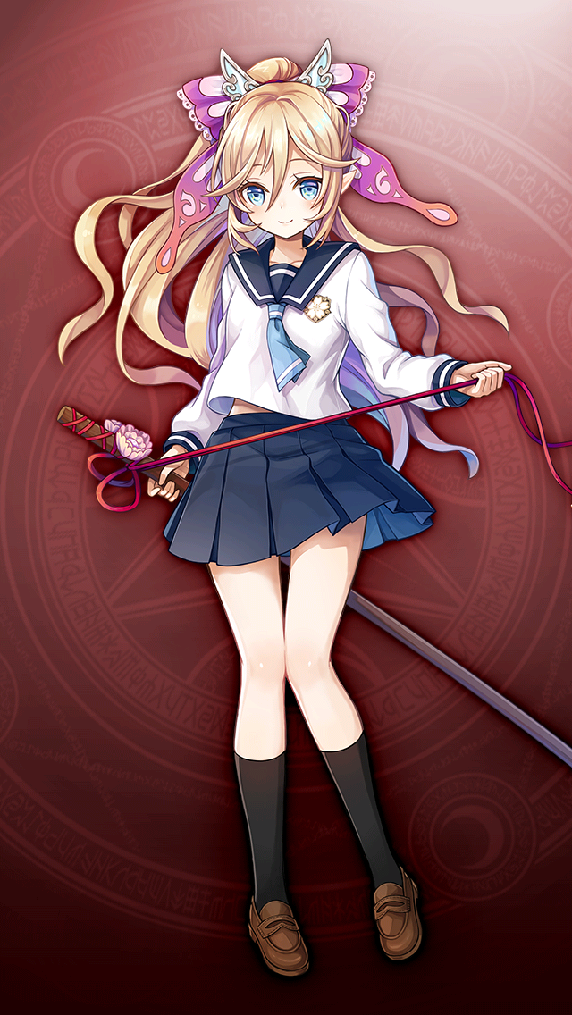 格林笔记、格林笔记：学园、eleanor linless (gakuen) (grimms notes) 1名女孩 黑袜 金发 蓝眼 蓝色水手领