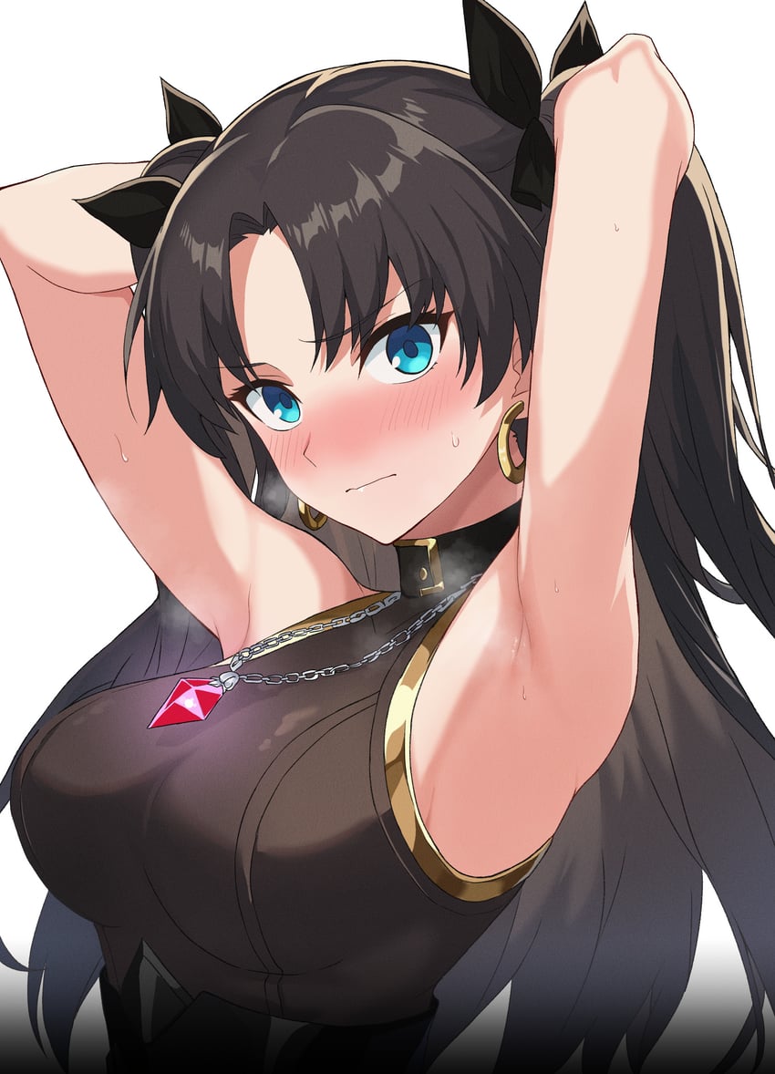 Fate/stay night、Fate系列、崩坏：星穹铁道 1名女孩 腋下 双手背在身后 黑发 蓝眼