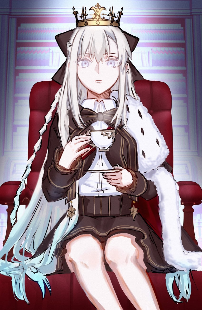 Fate/Grand Order、Fate系列、摩根勒菲 (Fate) 1名女孩 黑色蝴蝶结 蓝眼 蝴蝶结 辫子