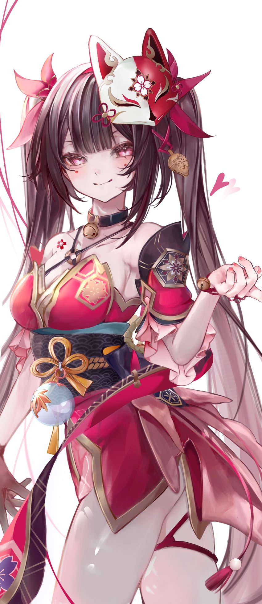 崩坏：星穹铁道、崩坏系列、花火 (崩坏：星穹铁道) 1名女孩 脸红 乳房 乳沟 闭嘴