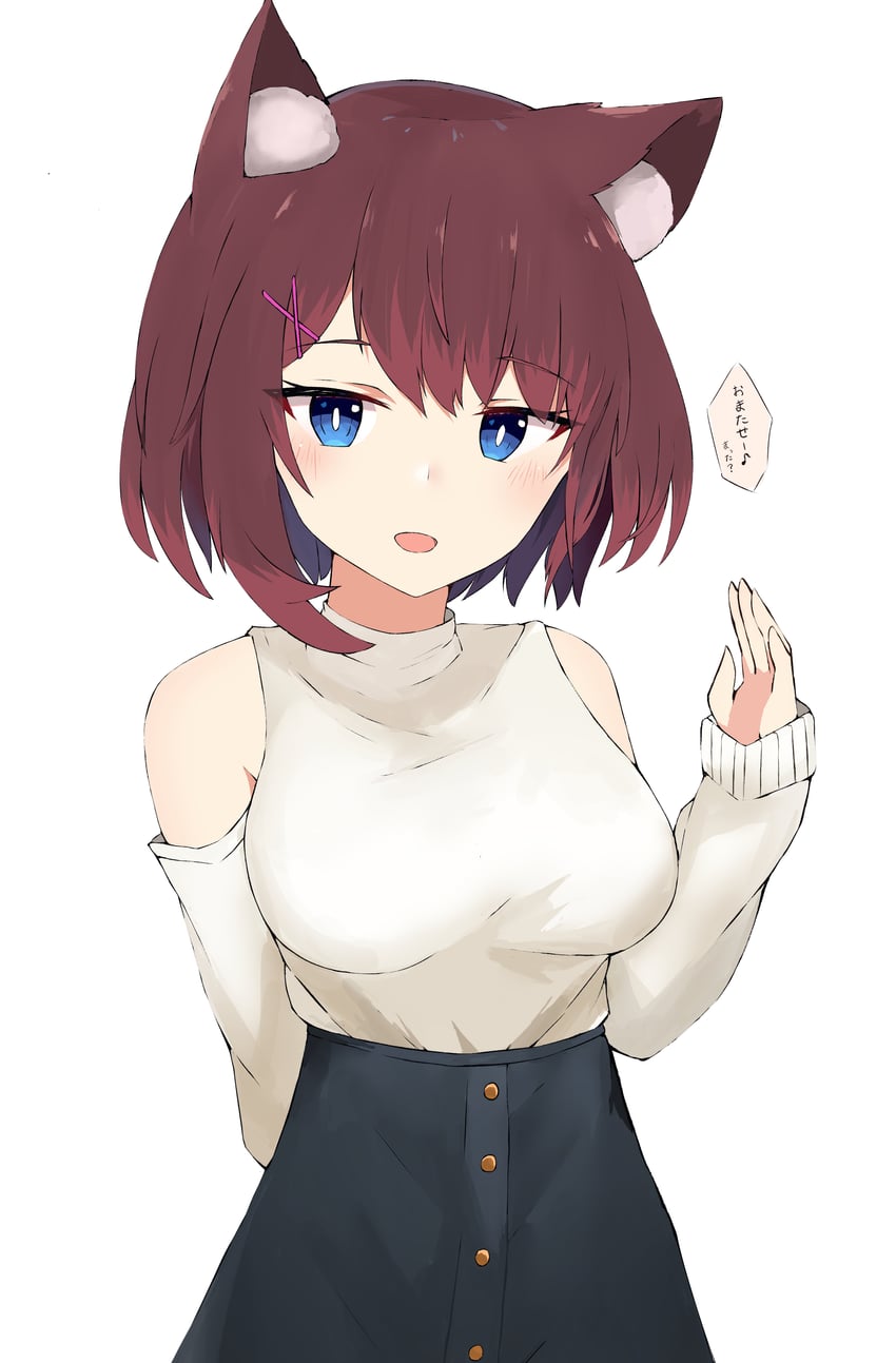 原创 1名女孩 :D 兽耳毛 兽耳 露肩