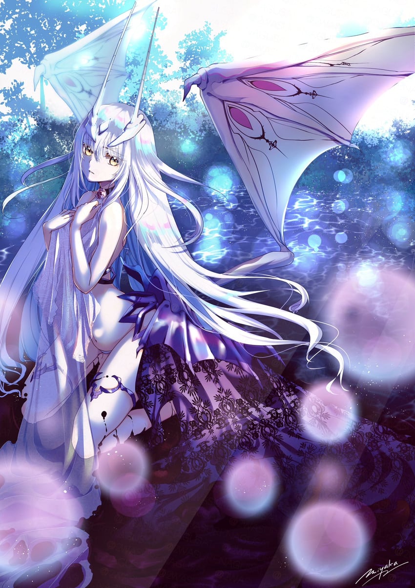 Fate/Grand Order、Fate系列、美露莘 (Fate) 1名女孩 手放在自己胸口 角 长发 看向观众