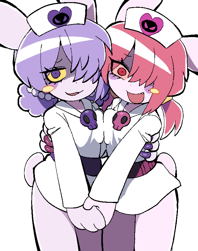 terrible mouse、leilu (terrible mouse)、leima (terrible mouse) 2名女孩 :D 兽耳 腮红贴纸 乳房压迫