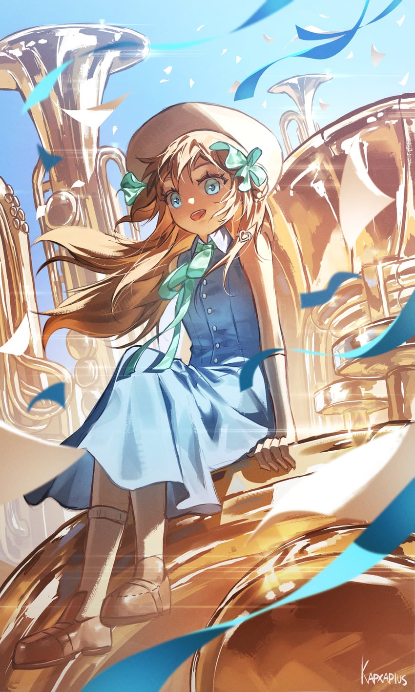 Vedal AI、Neuro-sama 1名女孩 替换服装 水蓝色蝴蝶结 水蓝色蝴蝶结 水色缎带
