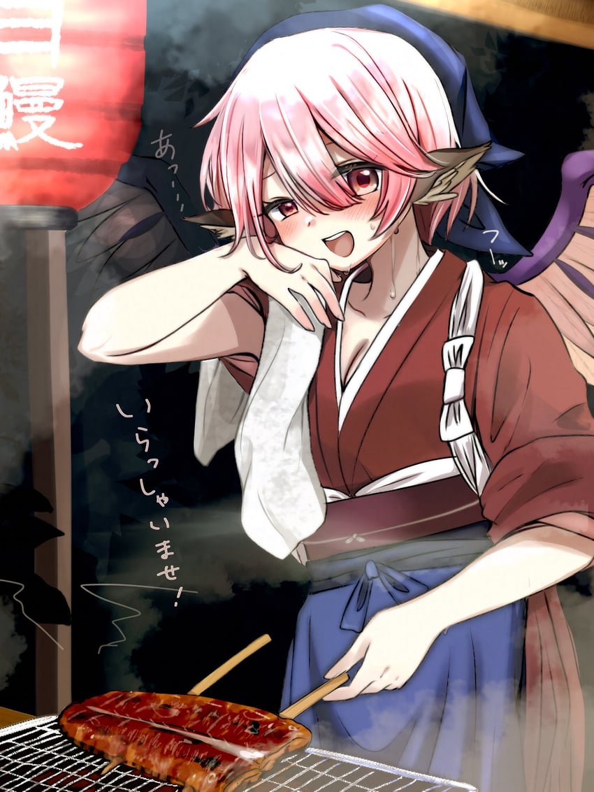 东方Project、米斯蒂娅·萝蕾拉、Okamisty 1名女孩 兽耳 围裙 鸟耳 鸟翼