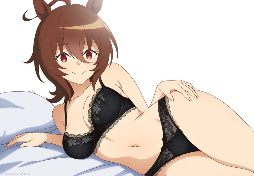 赛马娘、爱丽速子 (赛马娘) 1名女孩 呆毛 兽耳 裸臂 露肩